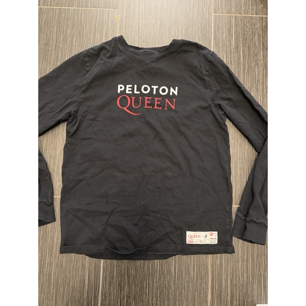 Peloton Queen Sz S Dont Stop Me Now Long Sleeve Tee Shirt Collab Spin Bike